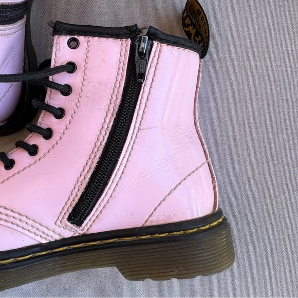 Dr. Martens Girl's Grade School 1460 “Pale Pink” Patent Combat Boots Size-10 - Picture 6 of 8